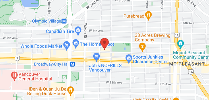 map of 233 W 8TH AVENUE